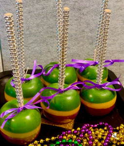 Mardi Gras Candied Apples