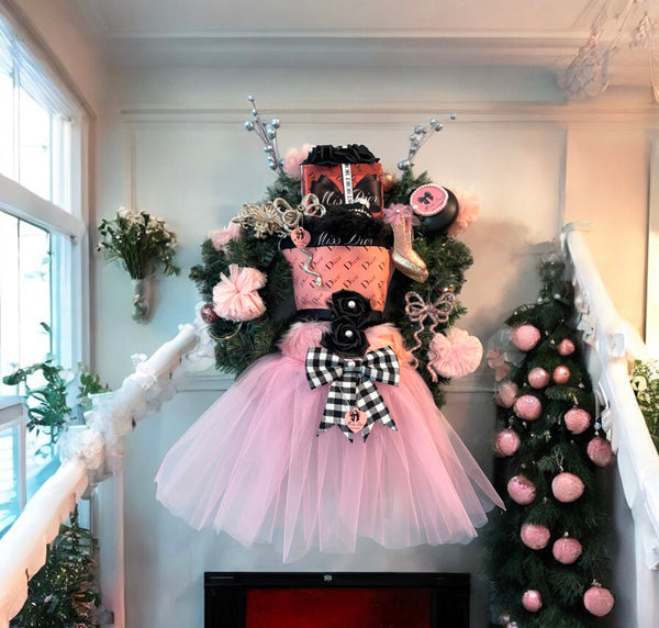 Lady Dior Inspired Wreath