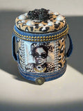 Exclusive!  Denim Leopard Lady Keepsake Candle