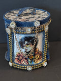 Exclusive!  Denim Leopard Bling Keepsake Candle