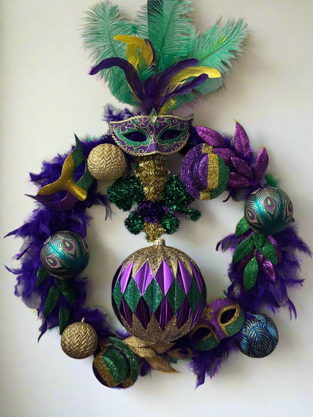 Mardi Gras Wreath