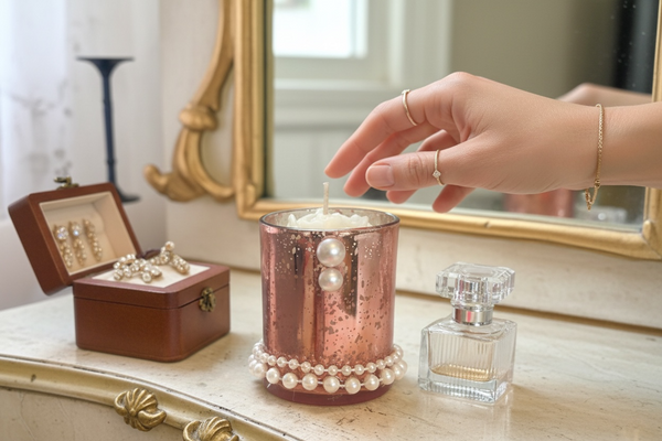 Pearl & Rhinestone Mini Votives