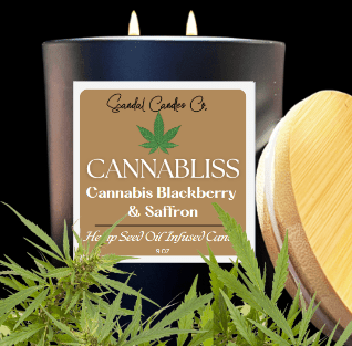 Cannabliss Hemp Candle - Blackberry & Saffron