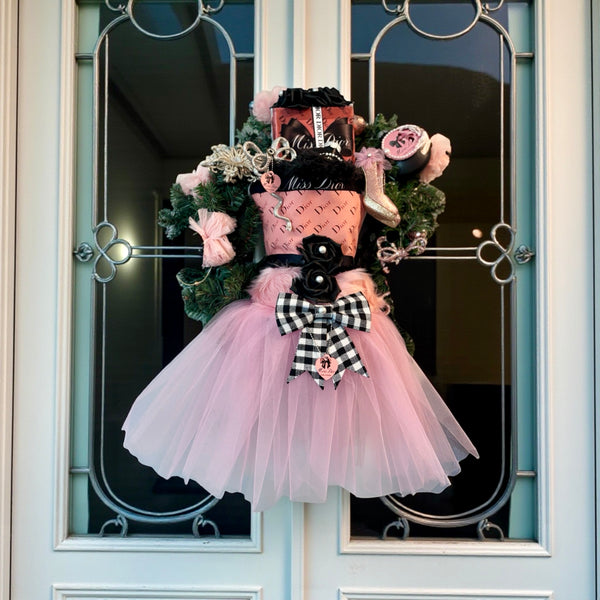 Lady Dior Inspired Wreath