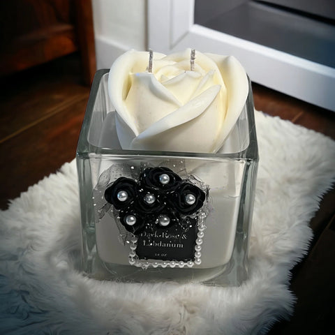 White Rose Glam Candle