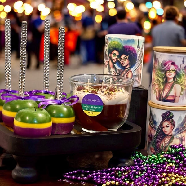 Mardi Gras Candied Apples