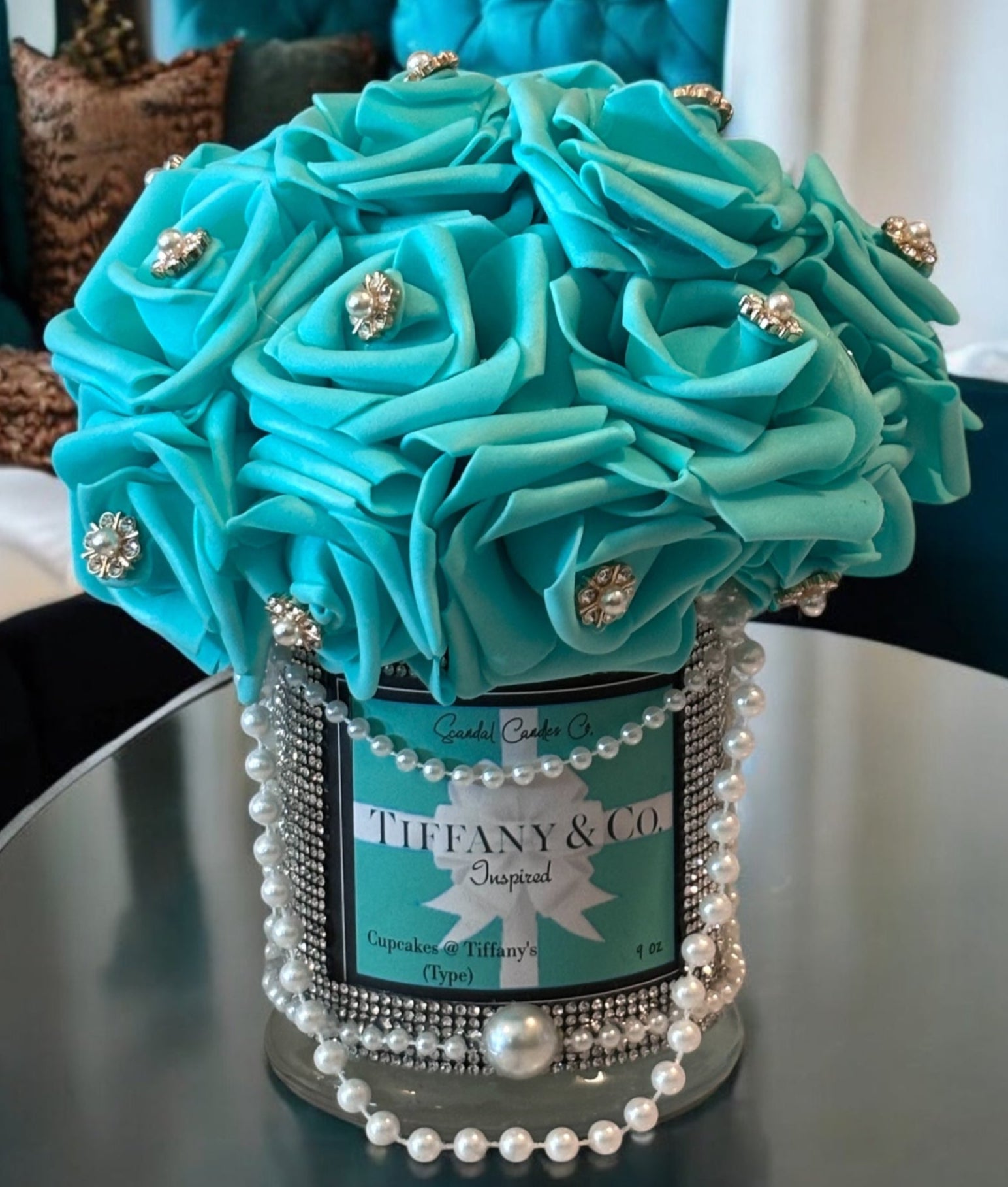 Tiffany Blue Inspired Glamour Candle