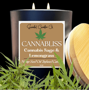 Cannabliss Hemp Candle - Sage & Lemongrass