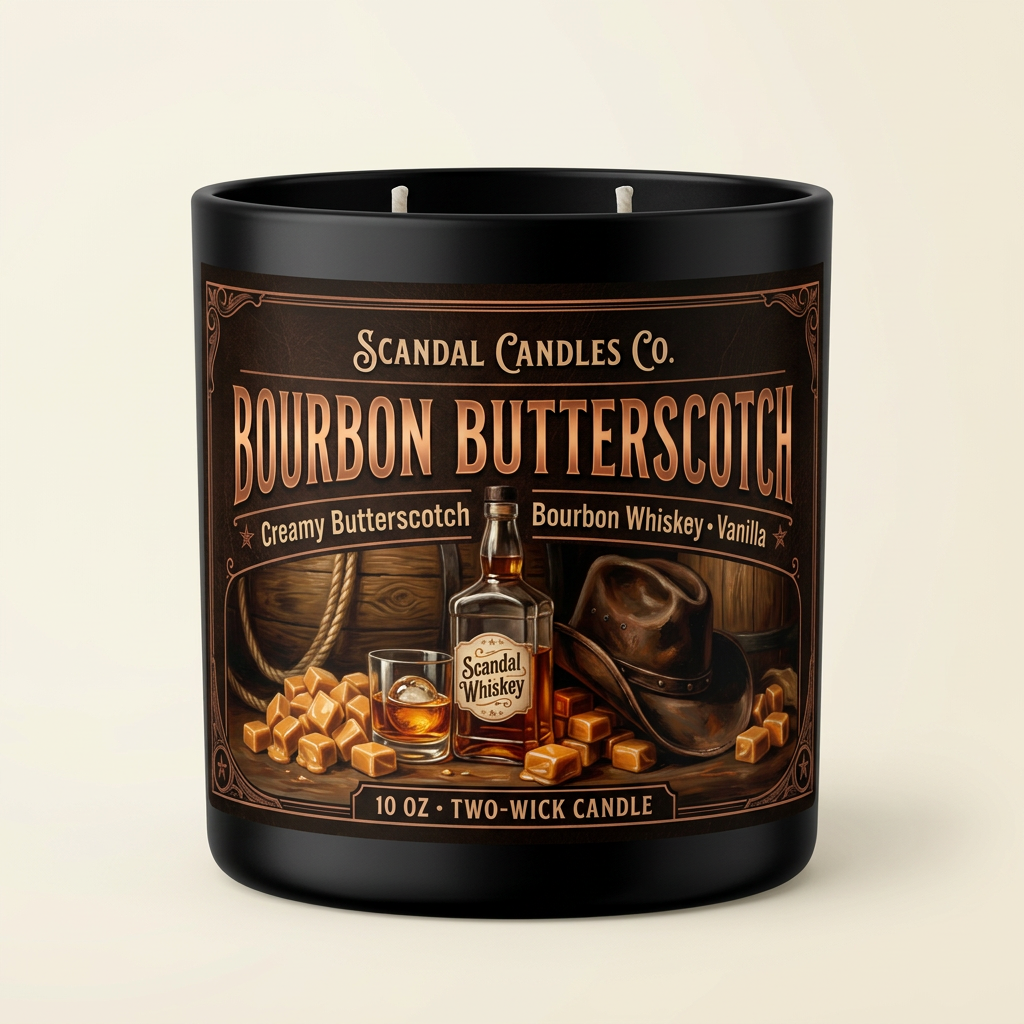 Bourbon Butterscotch candle studio photo
