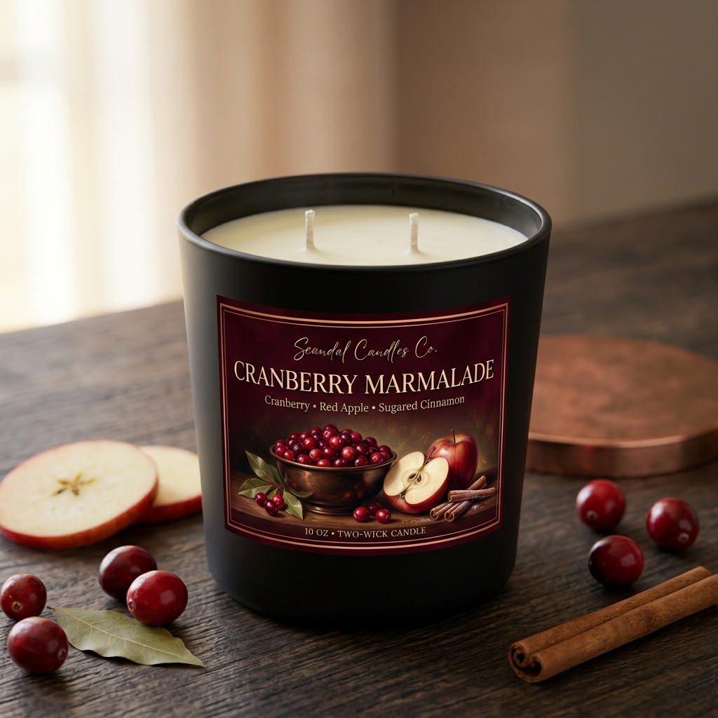 Cranberry Marmalade candle with apple, cranberries and cinnamon