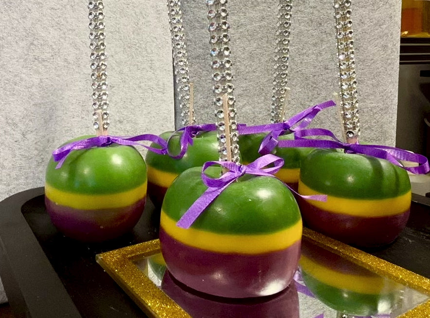 Mardi Gras Candied Apples