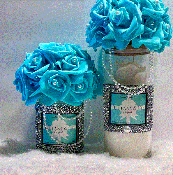 Tiffany Blue Inspired Glamour Candle