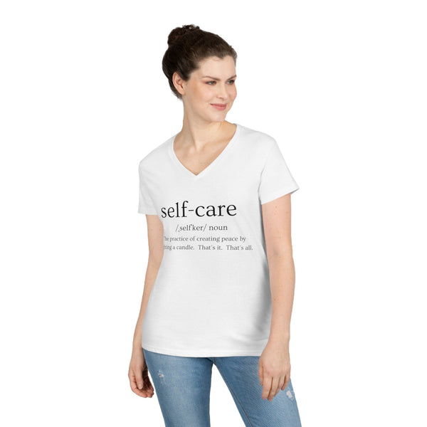 Ladies Self Care V-Neck Tee