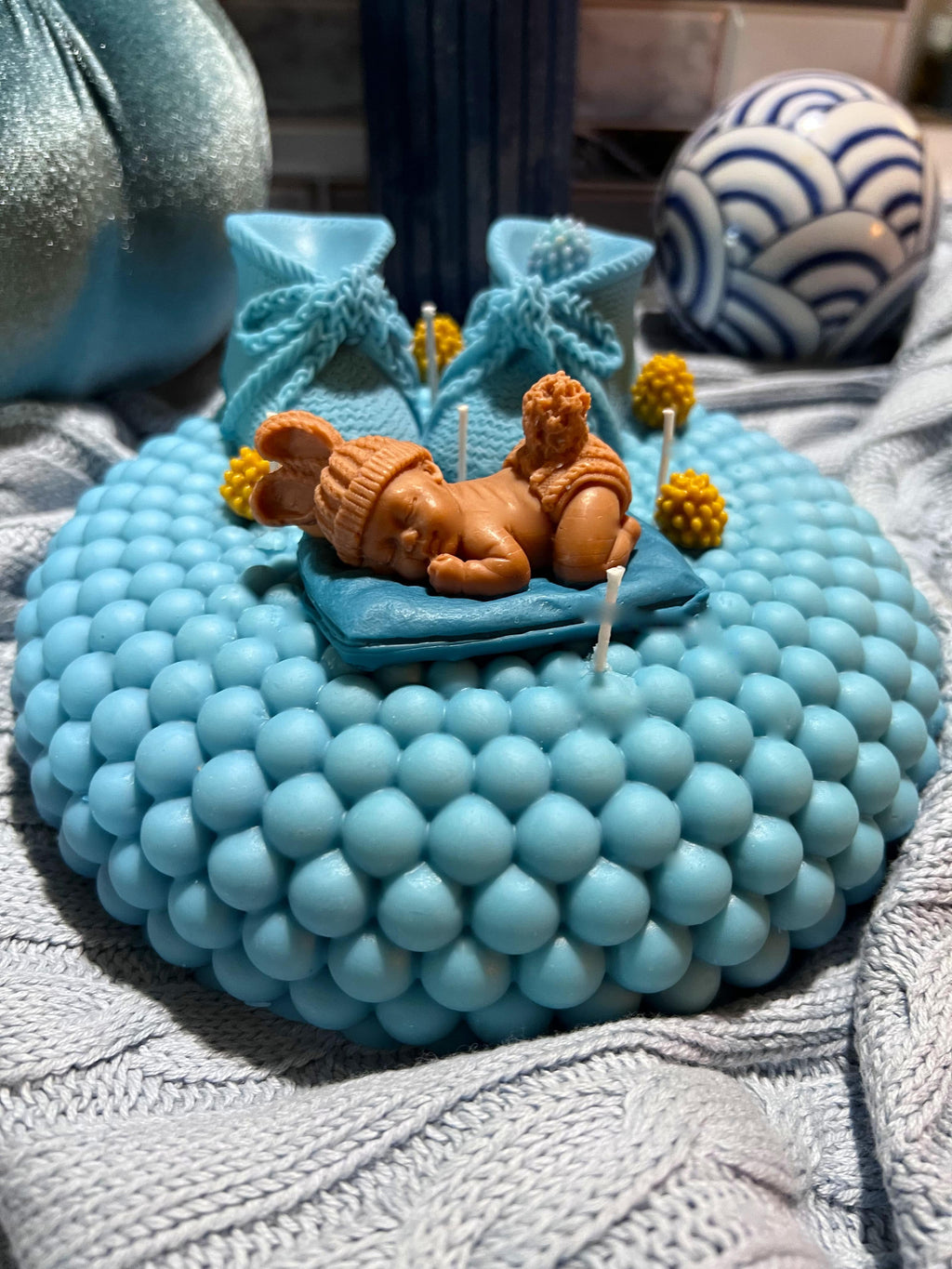 Blue Pearl Keepsake Candle Cake - Scandal Candles Co.