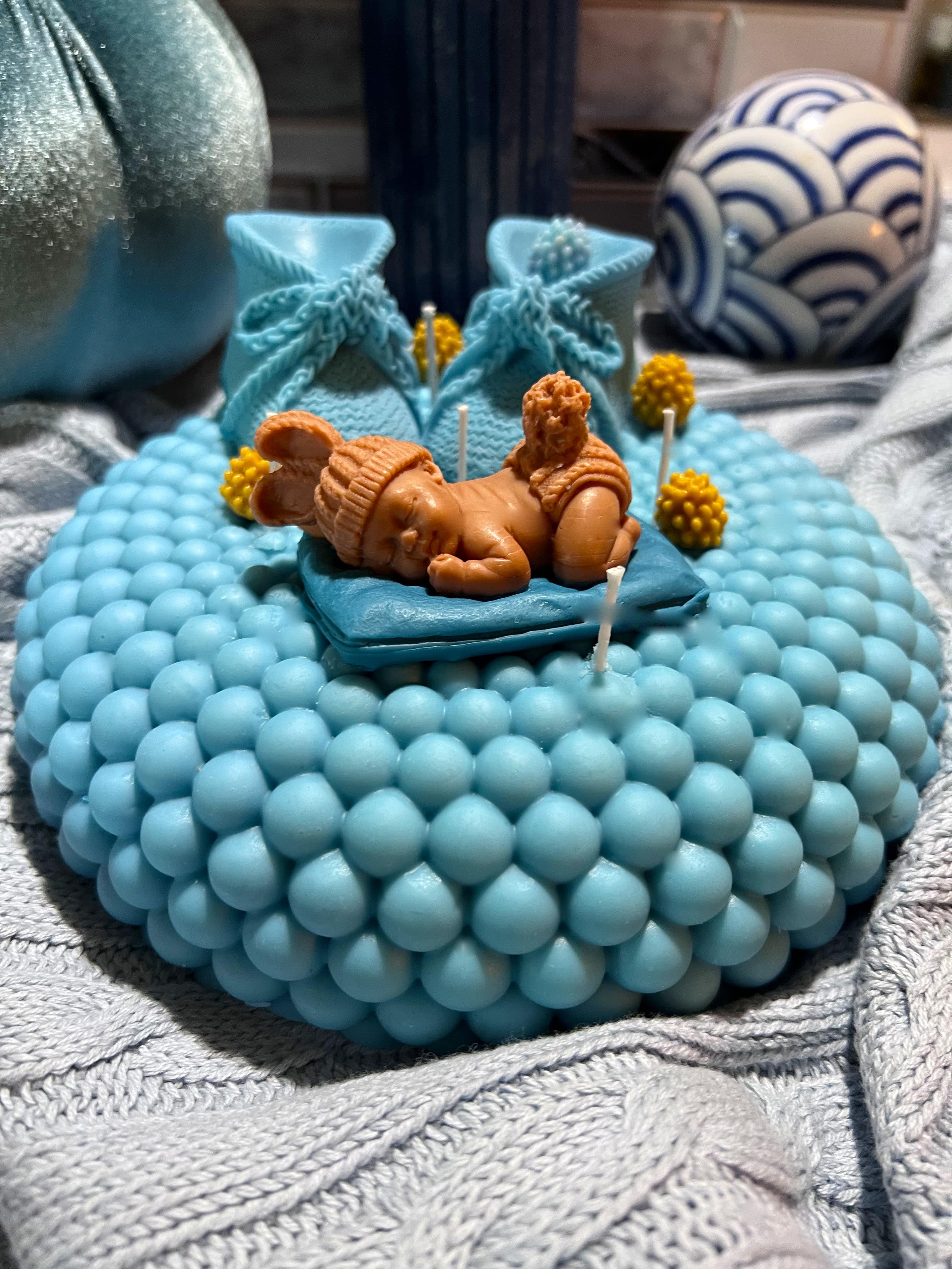 Blue Pearl Keepsake Candle Cake - Scandal Candles Co.