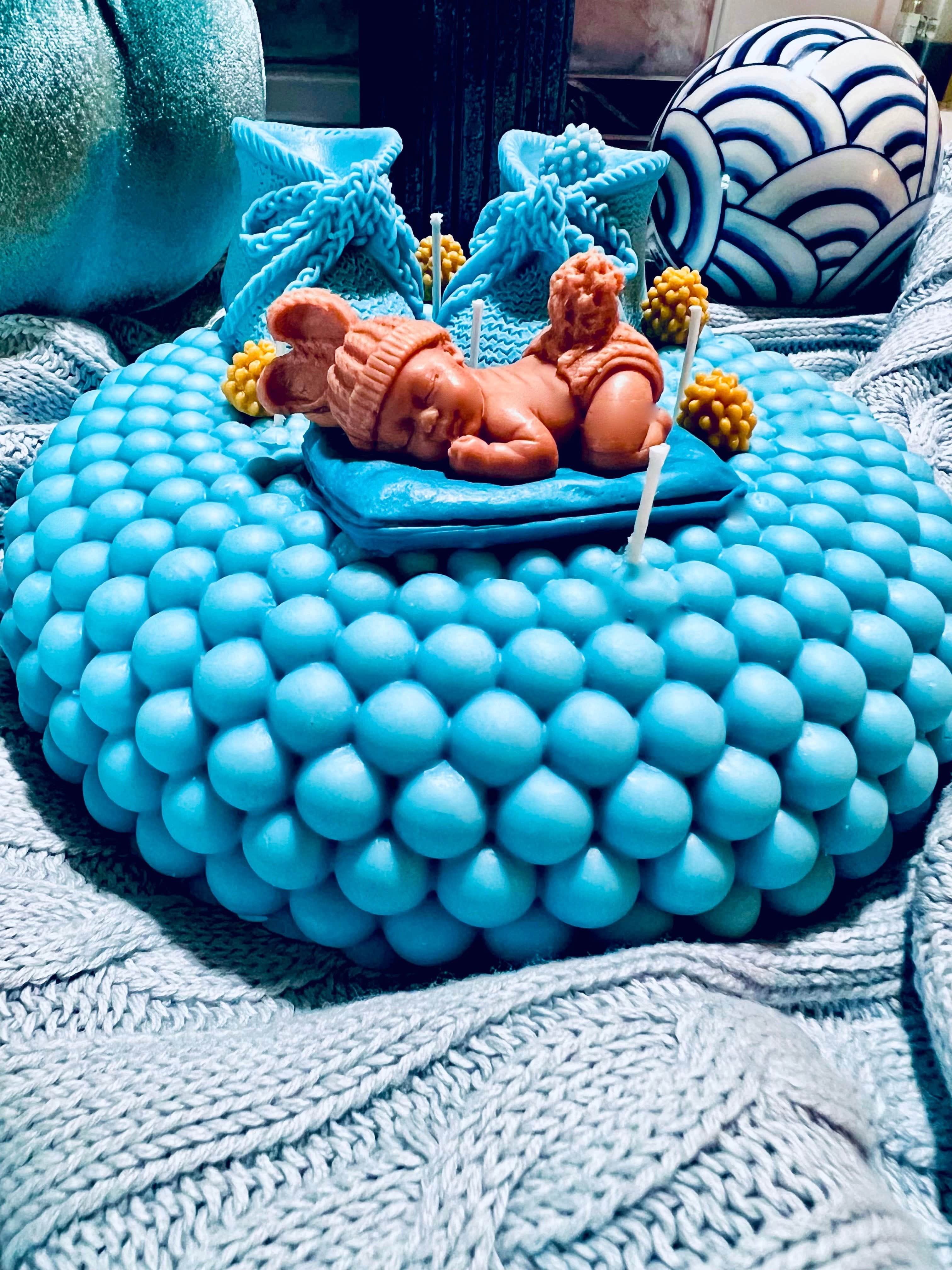 Blue Pearl Keepsake Candle Cake - Scandal Candles Co.