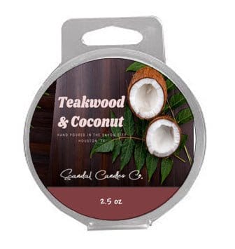 Clamshell Wax Melts - Teakwood Coconut - Scandal Candles Co.
