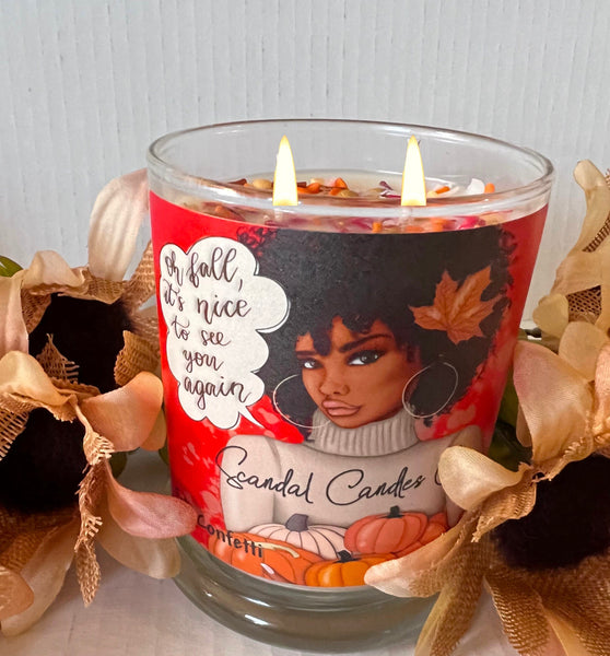 Fall Confetti Candle - Brown - Scandal Candles Co.